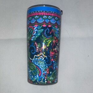 Lily Pulitzer stainless steel tumbler new with inserts in it